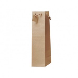 Borsa portabottiglie Decoration in carta kraft avana - 11,5+11,5xH.42 cm - conf. 10 pz - BCA338NA