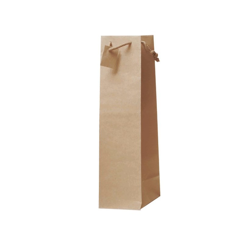 Borsa portabottiglie Decoration in carta kraft avana - 11,5+11,5xH.42 cm - conf. 10 pz - BCA338NA