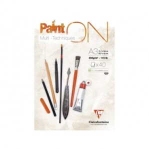 Blocco collato Clairefontaine Paint'on conf. 2 pz - formato A3 - 96536C
