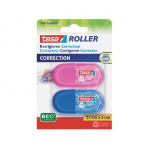 Mini correttore a nastro Tesa Eco in blister da 2 pezzi 5 mm x 6 m 59817-00000-00
