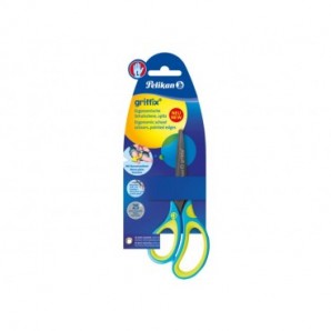 Forbici Pelikan Griffix 15 cm blu per mancini - confezione da 5 pezzi - 100401656