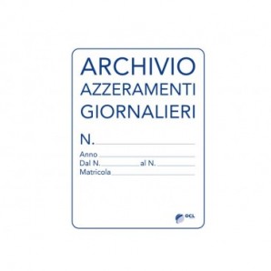 Cartellina registro azzeramenti giornalieri 31x24,5 cm O.C.L. 13 fogli - 1206