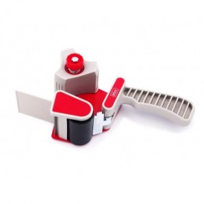 Dispenser Lebez con frizione regolabile per nastri da imballo fino a 50 mm grigio/rosso - 08