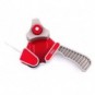 Dispenser Lebez con frizione regolabile per nastri da imballo fino a 50 mm grigio/rosso - 08