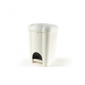 Pattumiera a pedale Perfetto ''Carolina'' panna 6 L - 50125