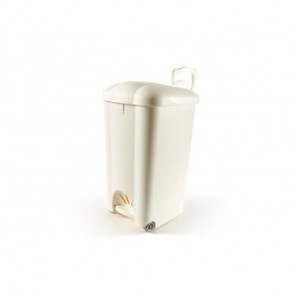 Pattumiera a pedale Perfetto ''Carolina'' panna 50 L - 50141