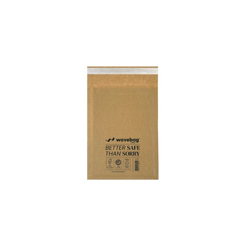 Buste per spedizione imbottite WaveBag CAC70 avana H/5 - 270x360 mm - conf. 100 pz