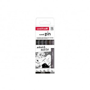 Fineliner Pin Manga Shojo Uni Mitsubishi - conf. 12 pz - punte assortite M PIN ASP016