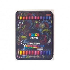 Pastelli a cera Posca Pastel - conf. 24 pz - colori assortiti M KPA-100 24C