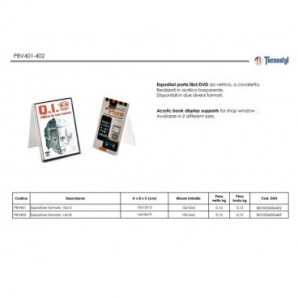 Supporto per libri a cavalletto trasparente Tecnostyl 14x18 cm PBV402