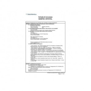 Detergente multiuso Sanitec Crystal per vetri, specchi e spolvero anti-alone 5 L / 5 Kg - 2261