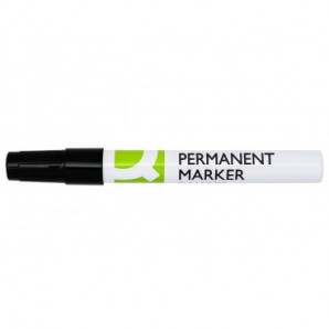 Marcatore permanente Q-Connect con fusto in metallo e punta conica 4 mm nero KF11708