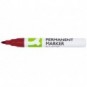Marcatore permanente Q-Connect con fusto in metallo e punta conica 4 mm rosso KF11710