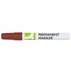 Marcatore permanente Q-Connect con fusto in metallo e punta conica 4 mm rosso KF11710