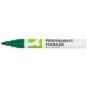 Marcatore permanente Q-Connect con fusto in metallo e punta conica 4 mm verde KF11711