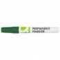 Marcatore permanente Q-Connect con fusto in metallo e punta conica 4 mm verde KF11711
