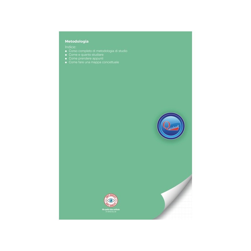 Maxi quaderno Logos Quirebook A4 - 80 g/m² - 40 ff - RQ - verde - metodologia