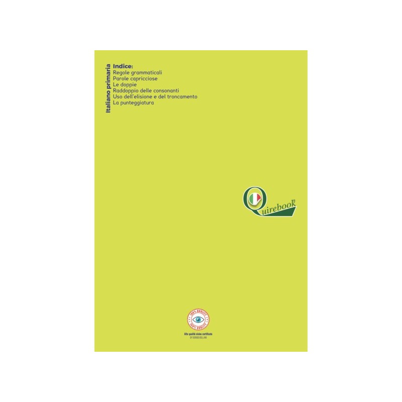 Maxi quaderno Logos Quirebook A4 - 80 g/m² - 40 ff - 1R - verdino - italiano primaria