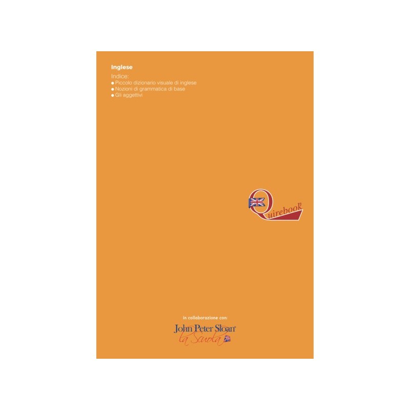 Maxi quaderno Logos Quirebook A4 - 80 g/m² - 40 ff - RQ - arancione - inglese primario
