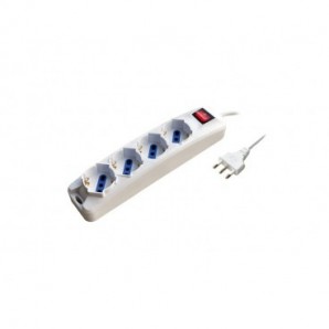 Multipresa schuko/bipasso MKC cavo da 1,5 m con interruttore 4 posizioni bianco - 492518316