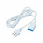 Prolunga elettrica MKC spina 16A presa 10/16A - cavo 3x1 mm² bianca cavo 3 m 492517384