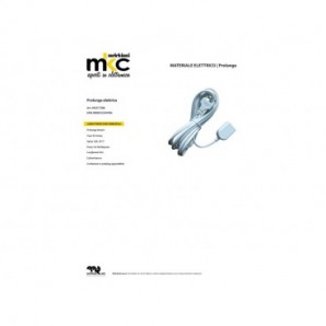 Prolunga elettrica MKC spina 16A-presa 10/16A cavo 3x1 mm² bianca cavo 5 m 492517386