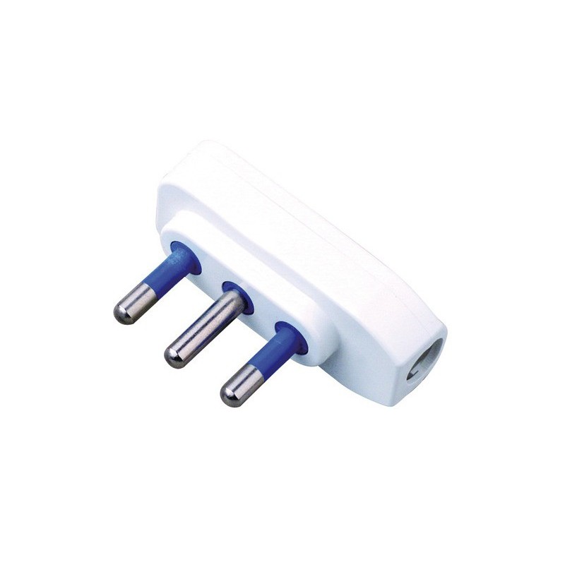 Spina di rete piatta 90° 2P+T 16A MKC conf. bulk bianca 492517933