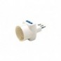 Adattatore di rete triplo e presa Schuko bianco MKC con 2 prese 10A 492518070