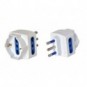 Adattatore di rete triplo e presa Schuko bianco MKC con 2 prese 16A 492518068