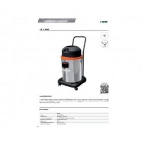 Aspirapolvere aspiraliquidi Lavor LX 150F 220-240 V 50-60 Hz 40007-00006