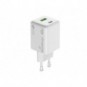 Caricabatterie rapido GaN 43W con uscita USB-A e USB-C Media Range bianco MRMA113-2