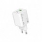 Caricabatterie rapido GaN 43W con uscita USB-A e USB-C Media Range bianco MRMA113-2