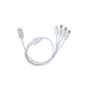 Batterie ricaricabili Q-Connect AA con cavo USB-C - 1400 mAh - 1,5 V conf. 4 pz in blister - KF14129