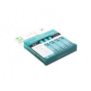 Batterie ricaricabili Q-Connect AA con cavo USB-C - 1400 mAh - 1,5 V conf. 4 pz in blister - KF14129