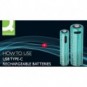 Batterie ricaricabili Q-Connect AAA con cavo USB-C - 750 mAh - 1,5V conf. 4 pz in blister - KF14130