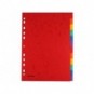Divisori intercalari A4 Donau in cartoncino 225 g/m² - colori assortiti - conf. 25 x 12 tasti - 330365