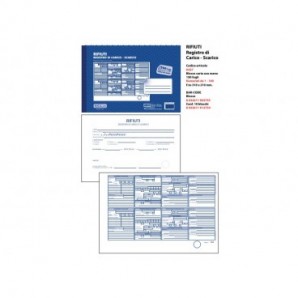 Registro carico-scarico rifiuti O.C.L. - conf. 10 blocchi - carta usomano 1-100 fogli 31x21 cm - 0437