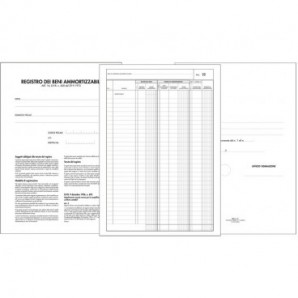 Registro dei beni ammortizzabili numerato da 1-30 O.C.L. - 8 fogli - conf. 10 blocchi - 21x29,7 cm - 0409N