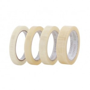 Nastro adesivo trasparente Q-Connect in PP 15 mm x 66 m - torre da 10 rotoli - KF01788