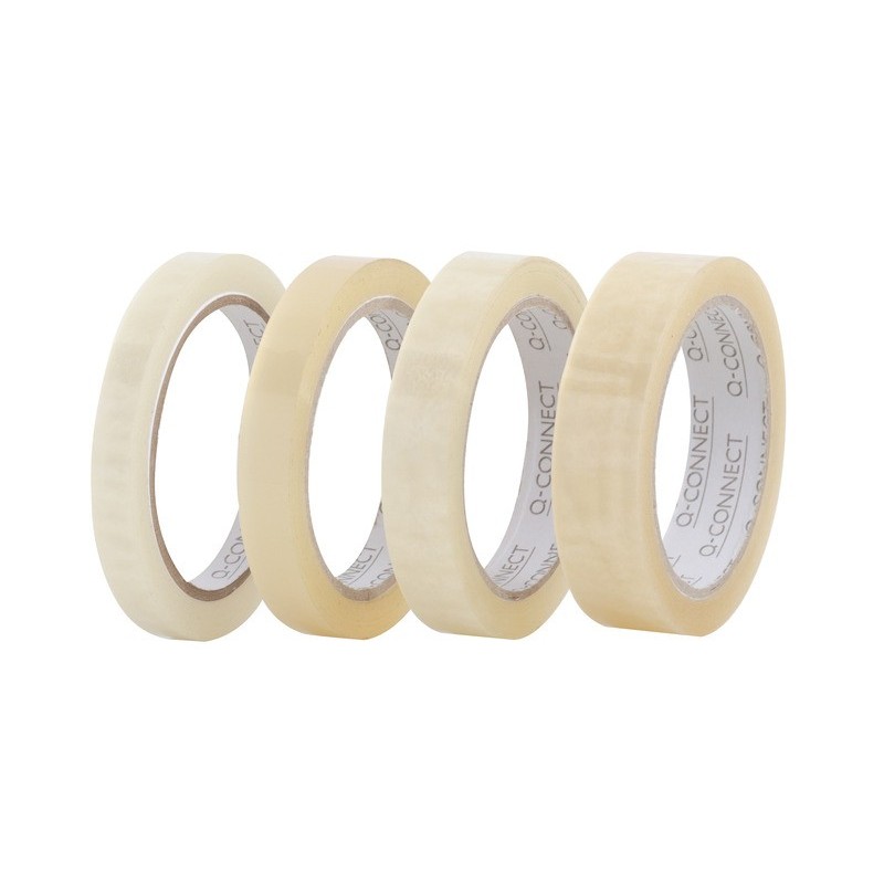 Nastro adesivo trasparente Q-Connect in PP 15 mm x 66 m - torre da 10 rotoli - KF01788