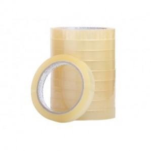 Nastro adesivo trasparente Q-Connect in PP 15 mm x 66 m - torre da 10 rotoli - KF01788