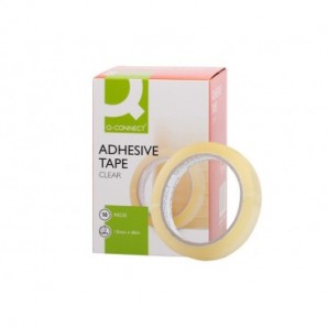 Nastro adesivo trasparente Q-Connect in PP 15 mm x 66 m - torre da 10 rotoli - KF01788