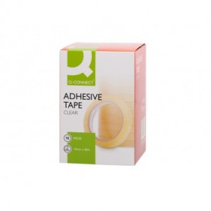 Nastro adesivo trasparente Q-Connect in PP 15 mm x 66 m - torre da 10 rotoli - KF01788