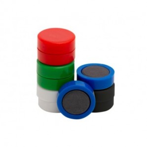 Magneti per lavagne bianche 20 mm Q-Connect colori assortiti - conf. 10 pezzi - - KF02637