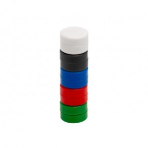 Magneti per lavagne bianche 20 mm Q-Connect colori assortiti - conf. 10 pezzi - - KF02637
