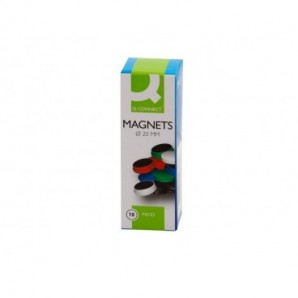 Magneti per lavagne bianche 20 mm Q-Connect colori assortiti - conf. 10 pezzi - - KF02637