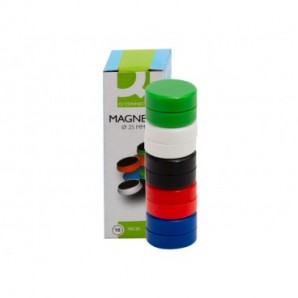 Magneti per lavagne bianche 25 mm Q-Connect blu - conf 10 pz - KF02640