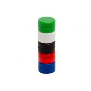 Magneti per lavagne bianche 25 mm Q-Connect verde - conf. 10 pz - KF02641