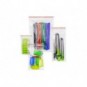 Buste trasparenti chiusura grip in LDPE 50 μm Q-Connect idonee al contatto alimentare - conf. 1000 pz - 6x8 cm