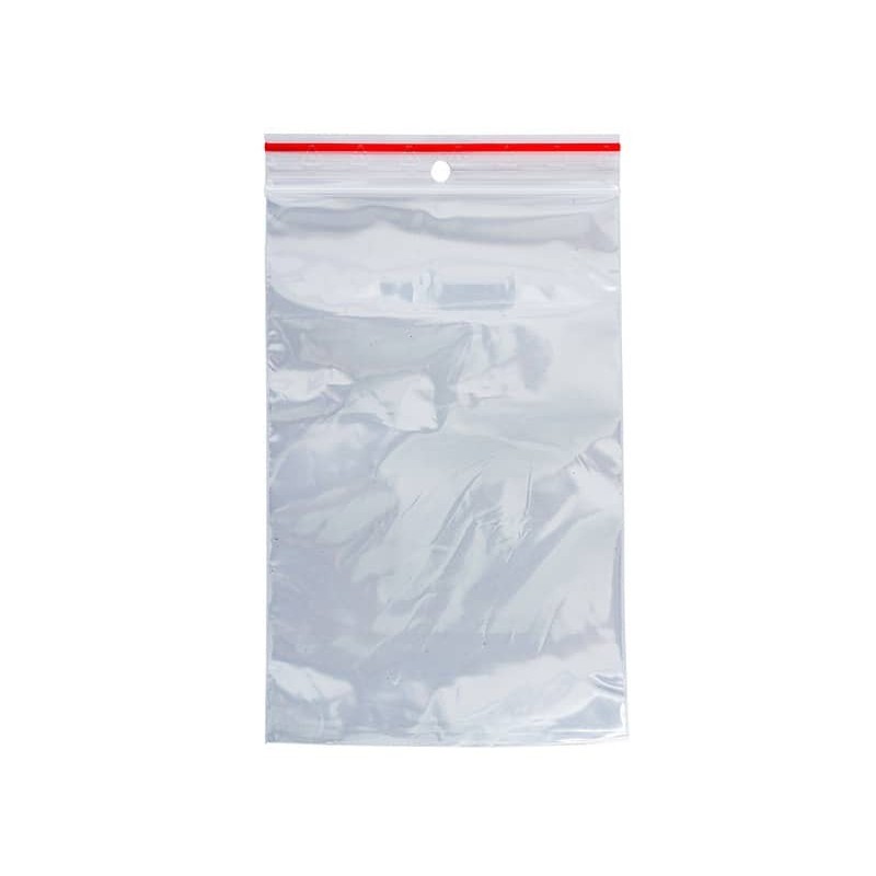 Buste trasparenti chiusura grip in LDPE 50 μm Q-Connect idonee al contatto alimentare - conf. 1000 pz - 10x15 cm